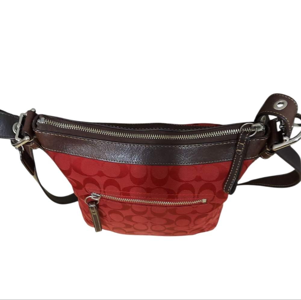 Coach Y2K Jacquard & Leather Shoulder Bag Great Condition - Picture 6 of 15